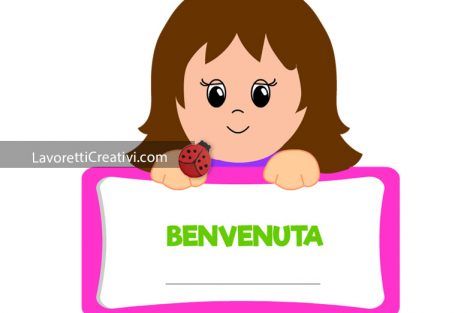 Targhetta con bambina