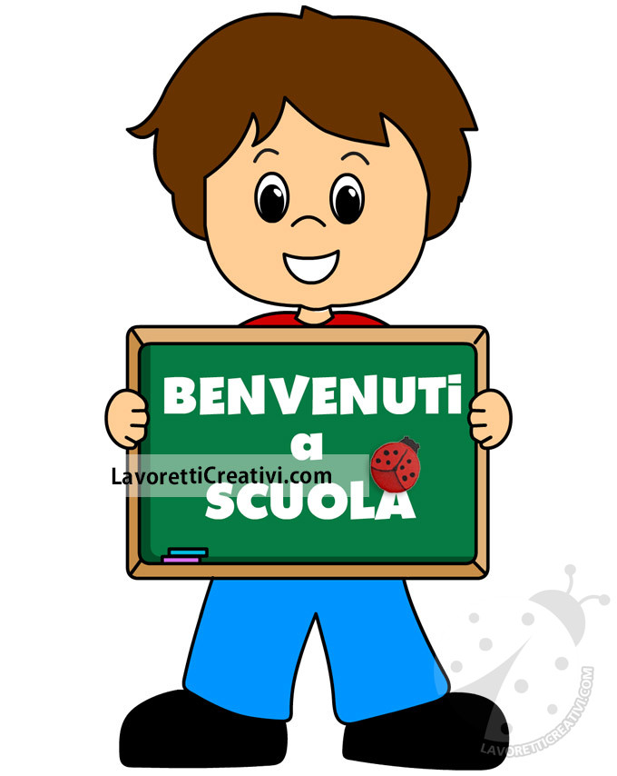 cartello benvenuti a scuola
