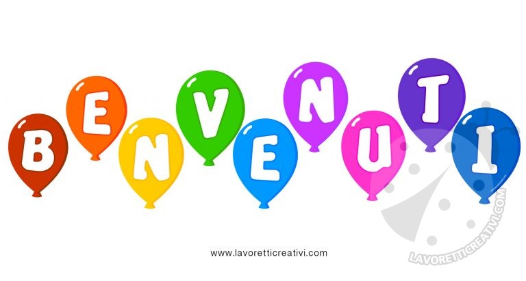 Striscione Benvenuti con palloncini - Lavoretti Creativi