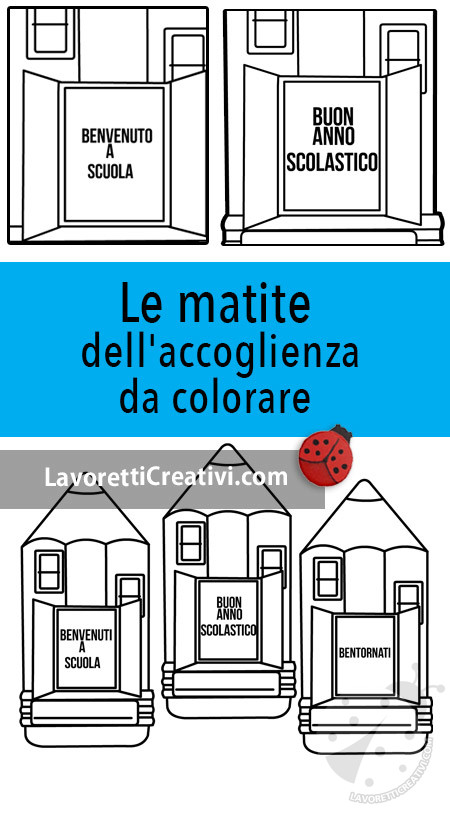 matite dell'accoglienza da colorare