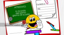 attestato primo giorno emoticon