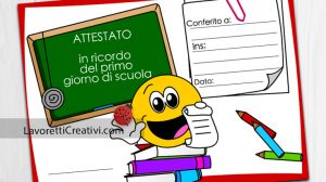 attestato primo giorno emoticon