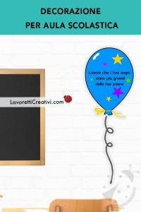Decorazione per l’aula con una frase motivazionale