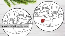 palline natale paesaggio