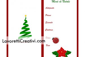 menu natale stampabile