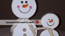 pupazzi neve dischi legno