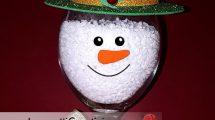 pupazzo neve bicchiere calice