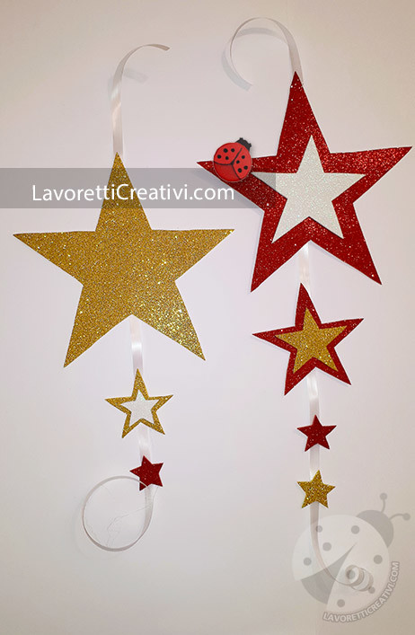 Stelle glitter per decorazioni natalizie - Lavoretti Creativi