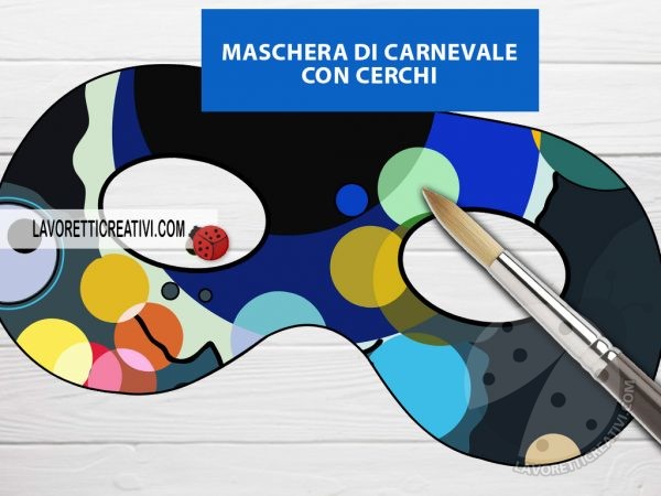 maschera carnevale per bambini in stile Kandinsky