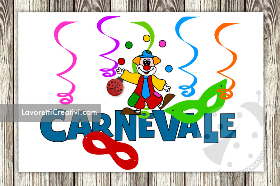 scritta carnevale a colori