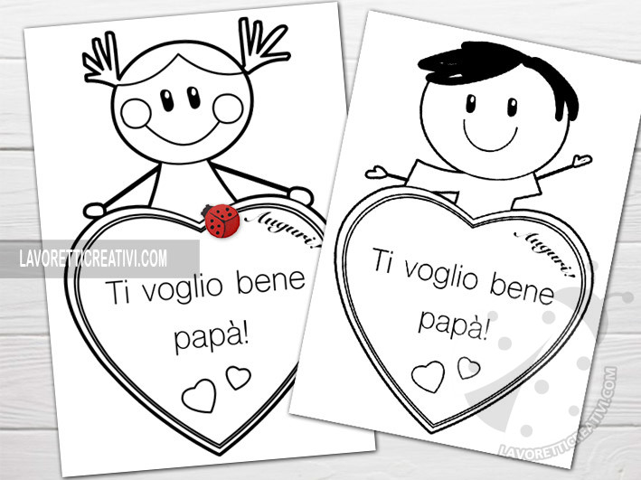 disegni festa del papà per bambini