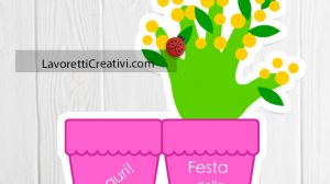 biglietto mano mimose