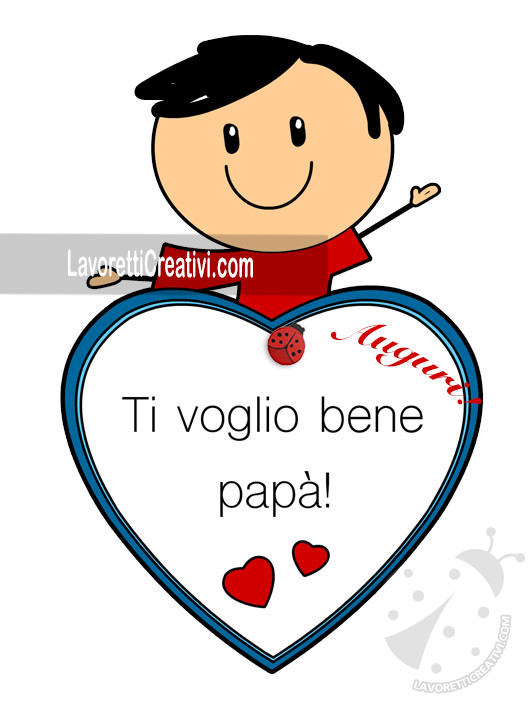 festa papa cuore bambino