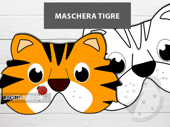 Maschera da tigre per bambini
