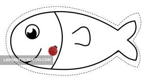 disegno pesce aprile