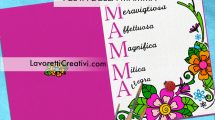 biglietto acrostico mamma