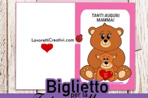 biglietto festa mamma orsetti