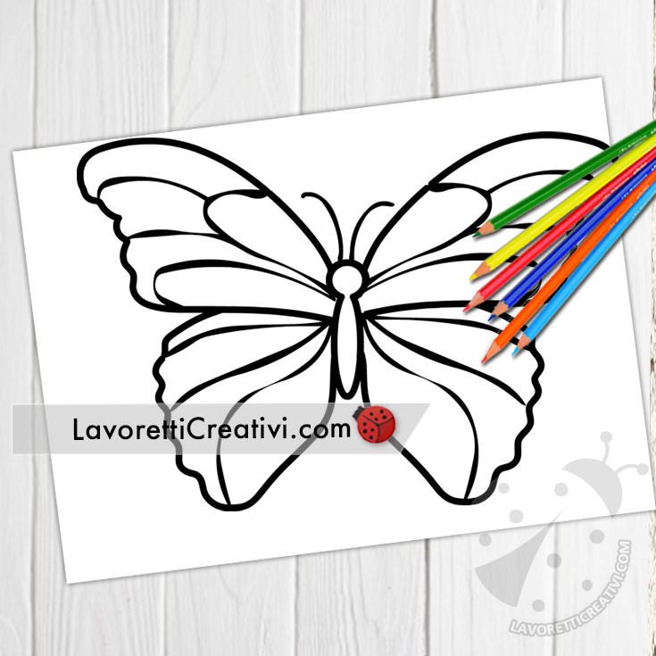 disegno di farfalla da stampare