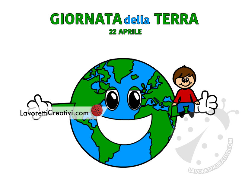 pianeta terra con bambino