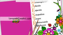 biglietto acrostico maestra