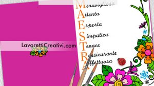 biglietto acrostico maestra