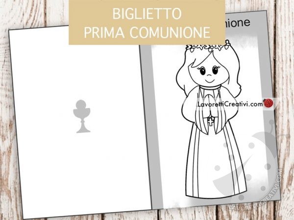 Biglietto Prima Comunione da stampare - Lavoretti Creativi
