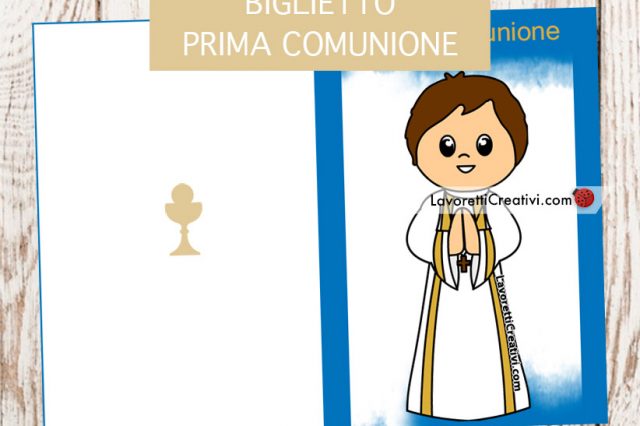 Biglietto Prima Comunione da stampare - Lavoretti Creativi
