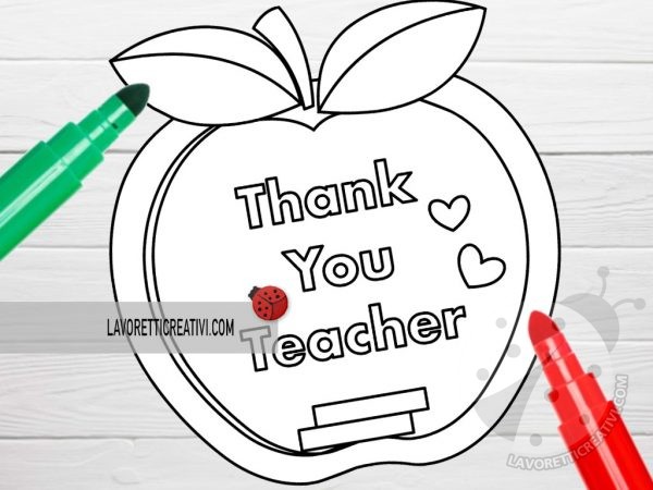 Scritta Thank You Teacher da colorare 7 thank you teacher