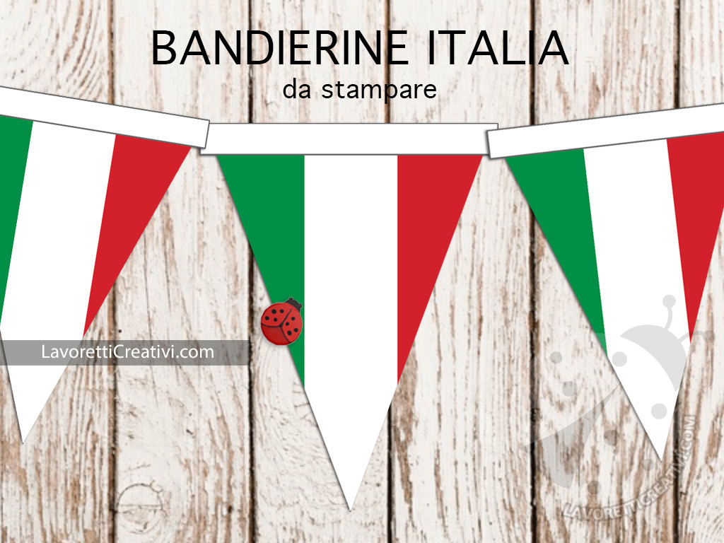 Bandierine Italia triangolari da stampare 7 bandierine italia