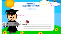 diploma scuola infanzia bambino