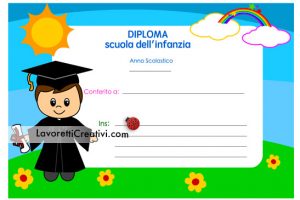 diploma scuola infanzia bambino