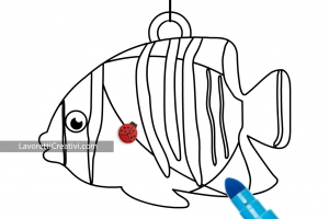 pesce tropicale disegno