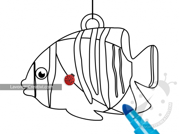 Disegno pesce tropicale