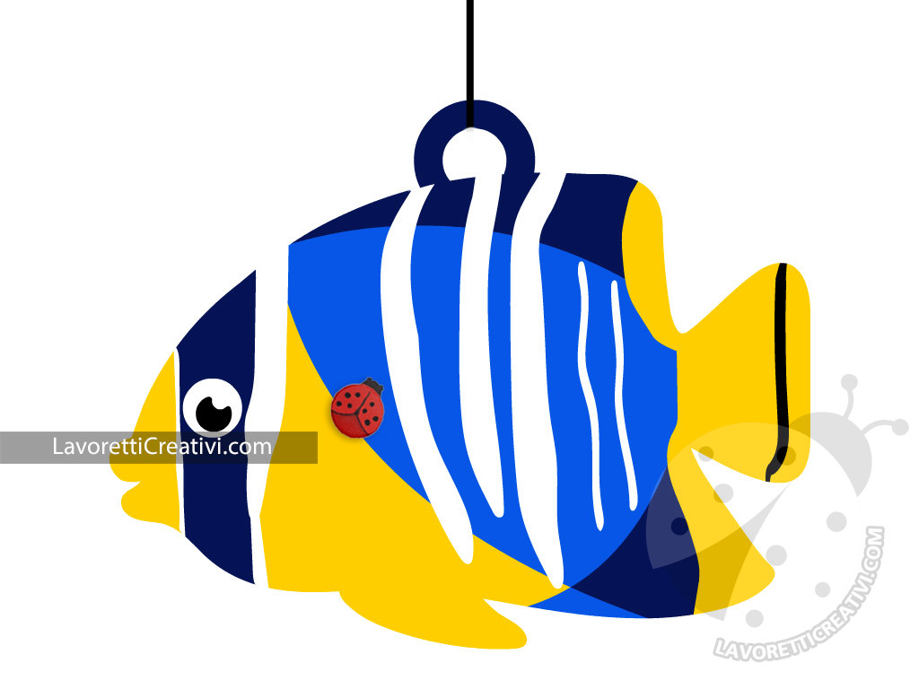 Pesce tropicale blue giallo