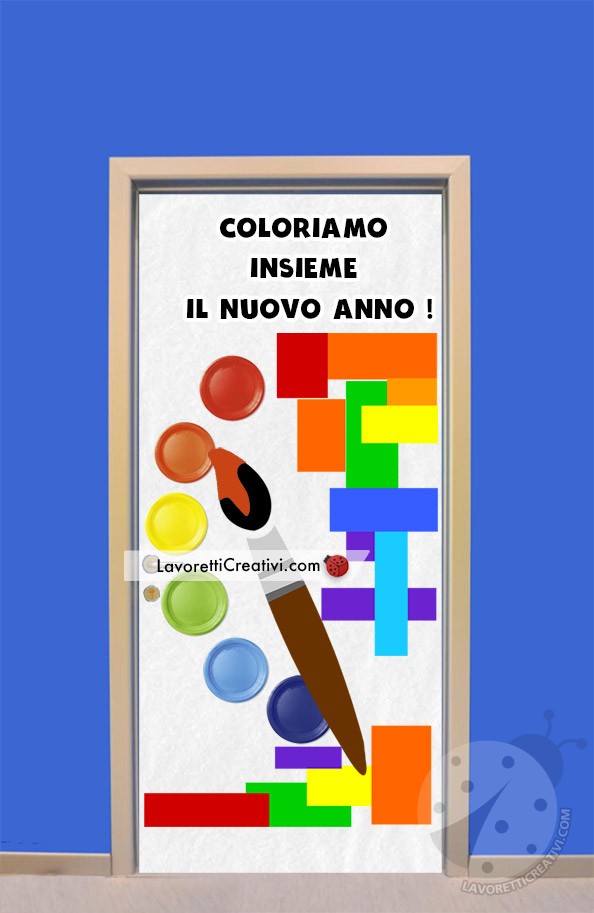 decorazione porta accoglienza