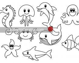 disegno animali mare