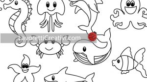 disegno animali mare