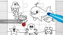 puzzle animali mare