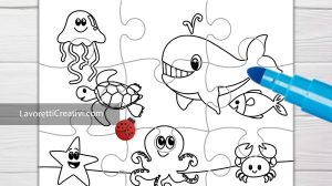 puzzle animali mare