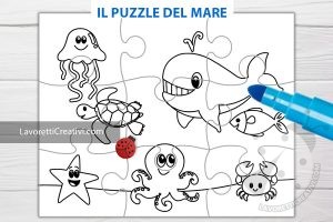 puzzle animali mare