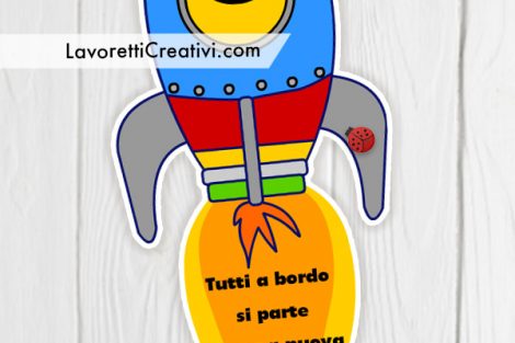 Accoglienza scuola Razzo segnalibro da stampare