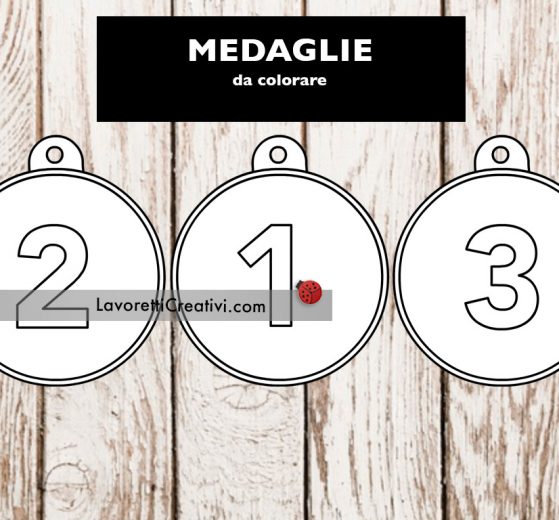3 Medaglie da colorare 8 3 medaglie