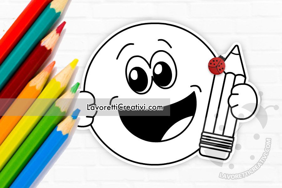 Addobbi aula: emoji con matita 7 addobbi aula emoji matita