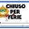 cartello chiuso ferie