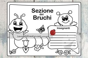 cartello sezione bruchi