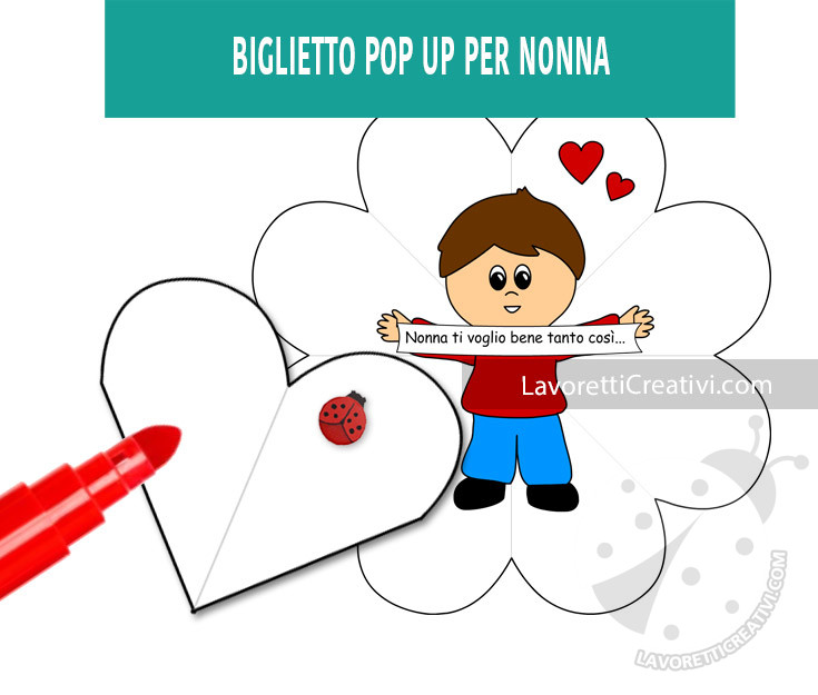 biglietto popup nonna