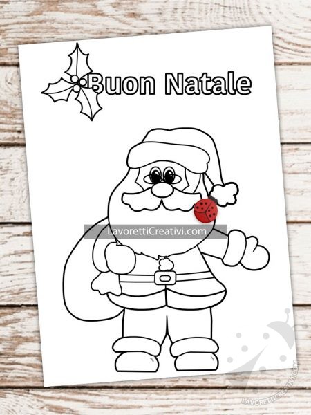 Santa Claus da colorare 7 babbo natale sacco2