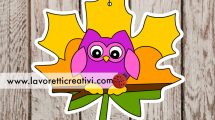 decorazione foglia gufo