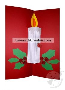 Biglietto pop up di Natale con candela - Lavoretti Creativi