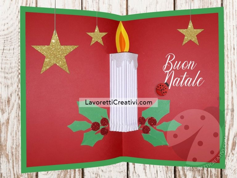 Biglietto pop up di Natale con candela - Lavoretti Creativi